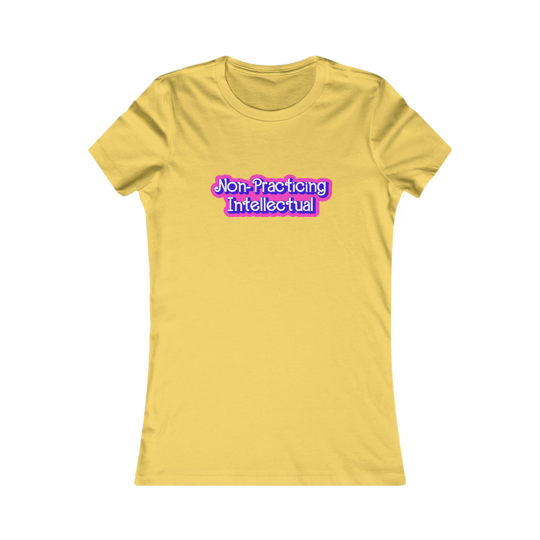 Non-Practicing Intellectual Femme Fit Tee T-Shirt Restrained Grace S Yellow 