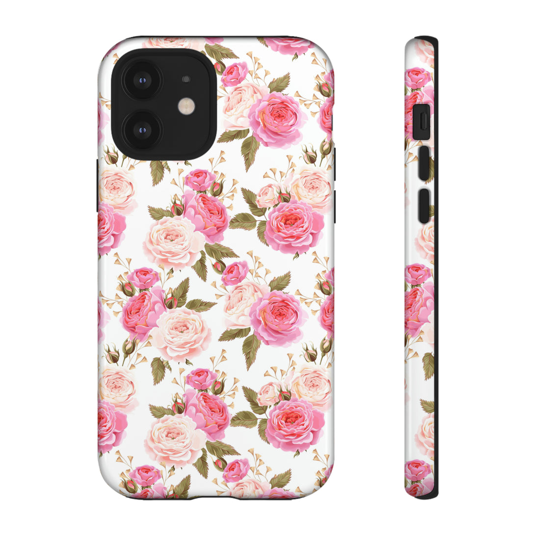 Cabbage Rose Floral Cottagecore Phone Case Phone Case Restrained Grace   