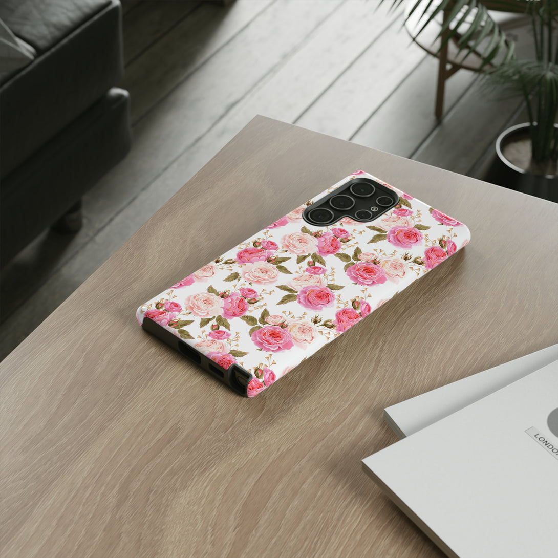 Cabbage Rose Floral Cottagecore Phone Case Phone Case Restrained Grace   