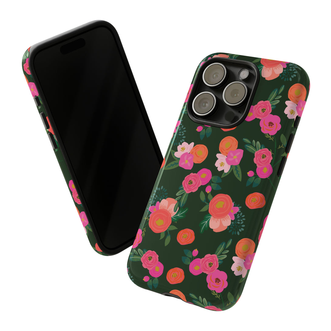 Miss Kit Floral Tough Phone Case Phone Case Restrained Grace iPhone 15 Pro Glossy 