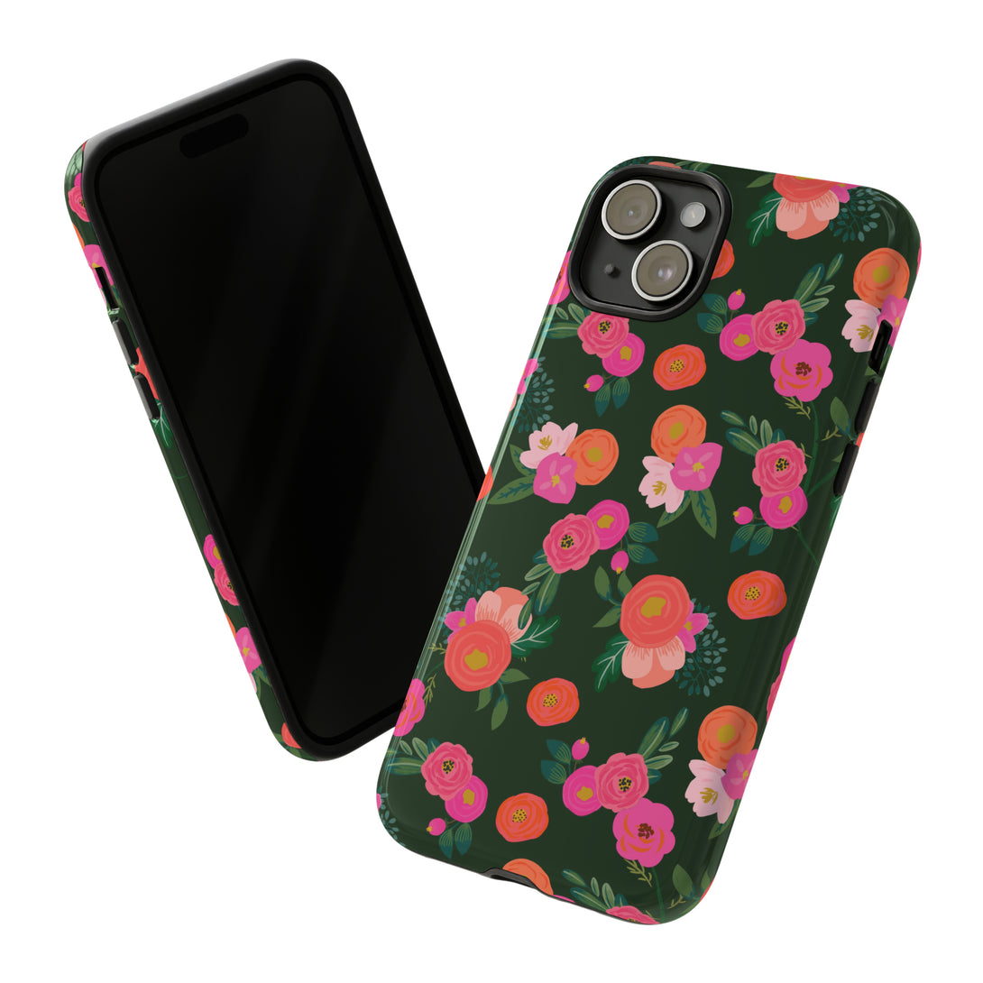 Miss Kit Floral Tough Phone Case Phone Case Restrained Grace iPhone 15 Plus Glossy 