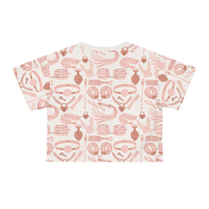 Blush Pink Kink Crop Tee Crop Top Restrained Grace   