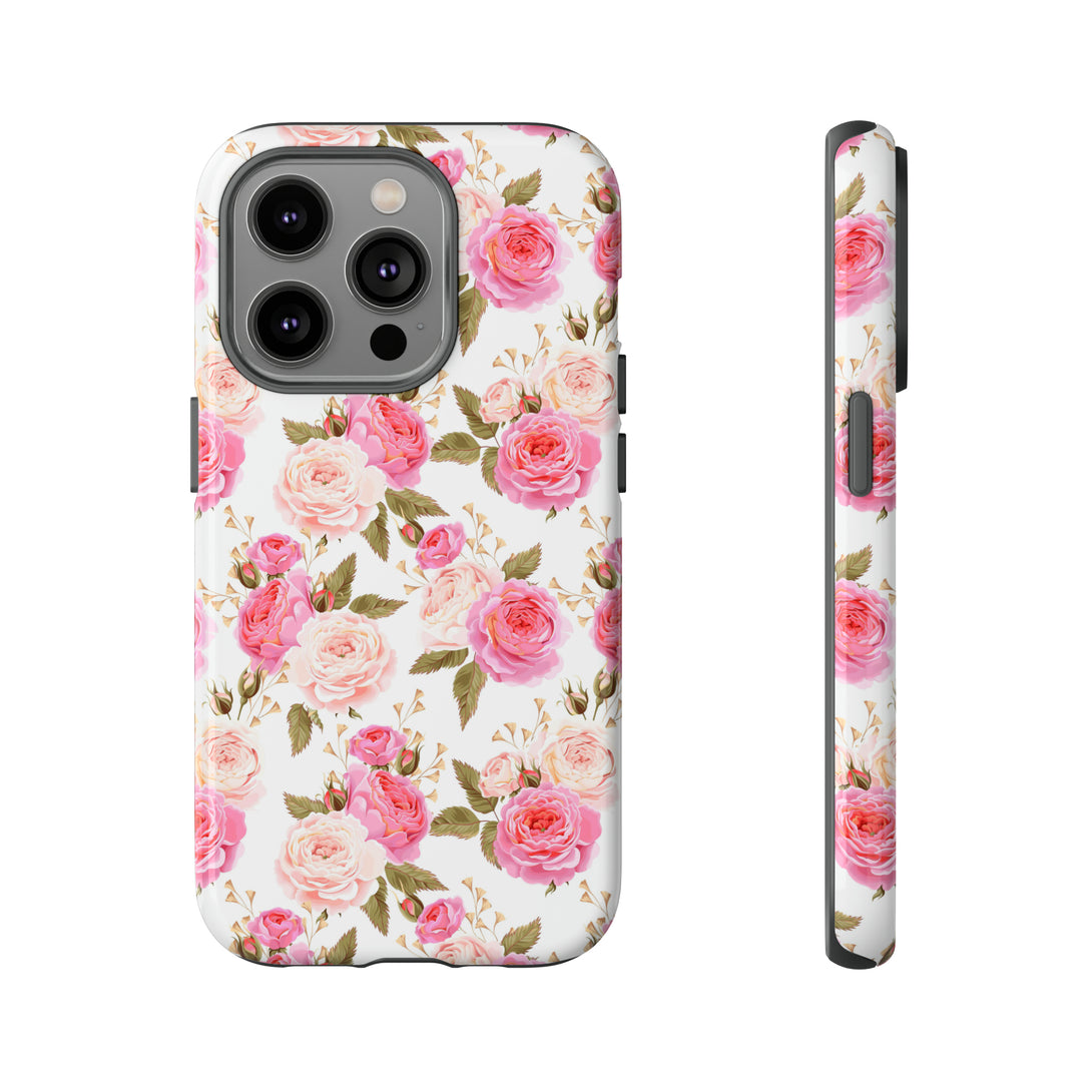 Cabbage Rose Floral Cottagecore Phone Case Phone Case Restrained Grace   