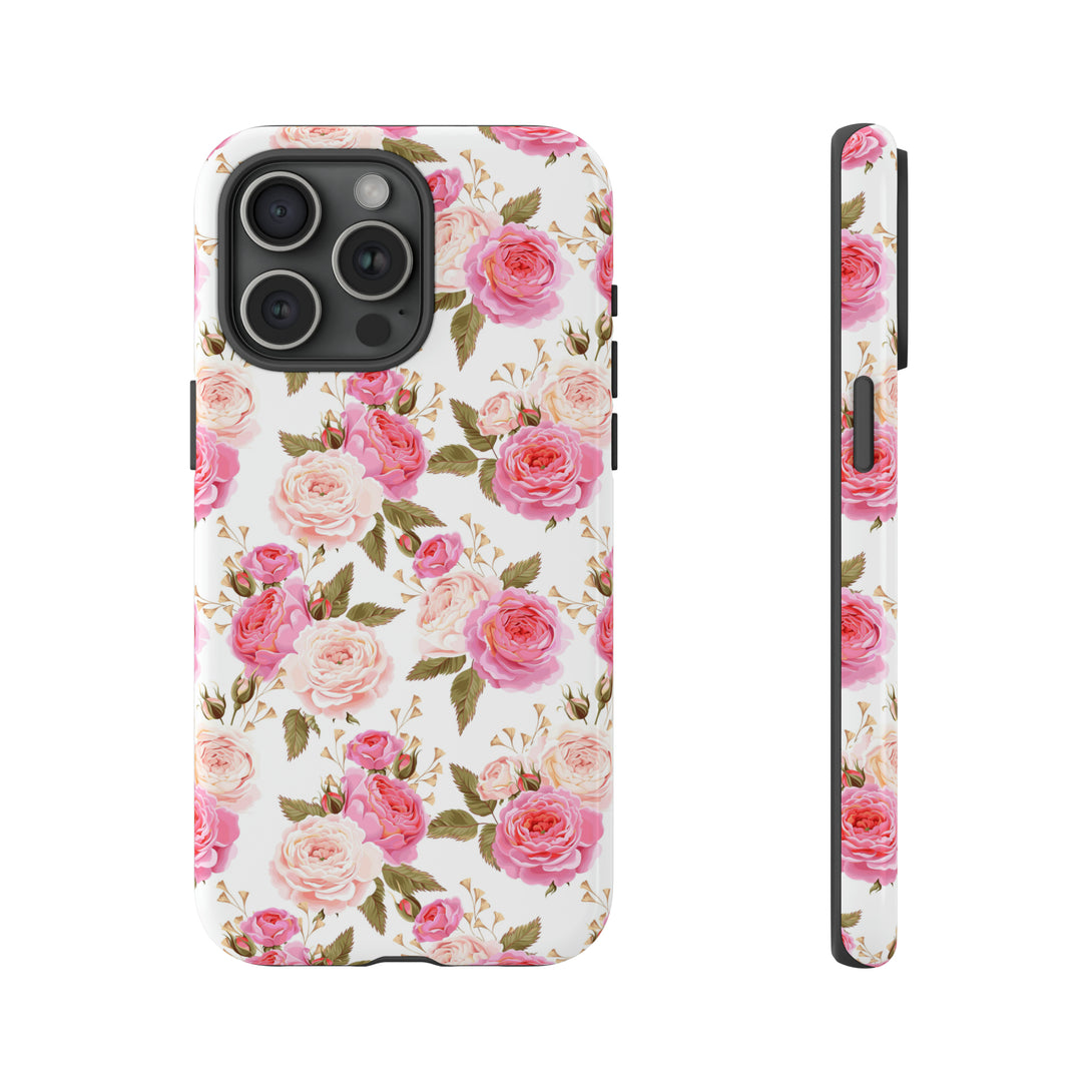 Cabbage Rose Floral Cottagecore Phone Case Phone Case Restrained Grace   