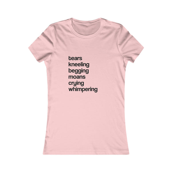 Sadist's Favorite Things - Femme Fit T-Shirt T-Shirt Printify S Pink 