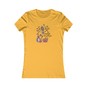 Most Wonderful Time of the Year - Vintage Halloween Femme Fit Tee T-Shirt Restrained Grace S Gold 