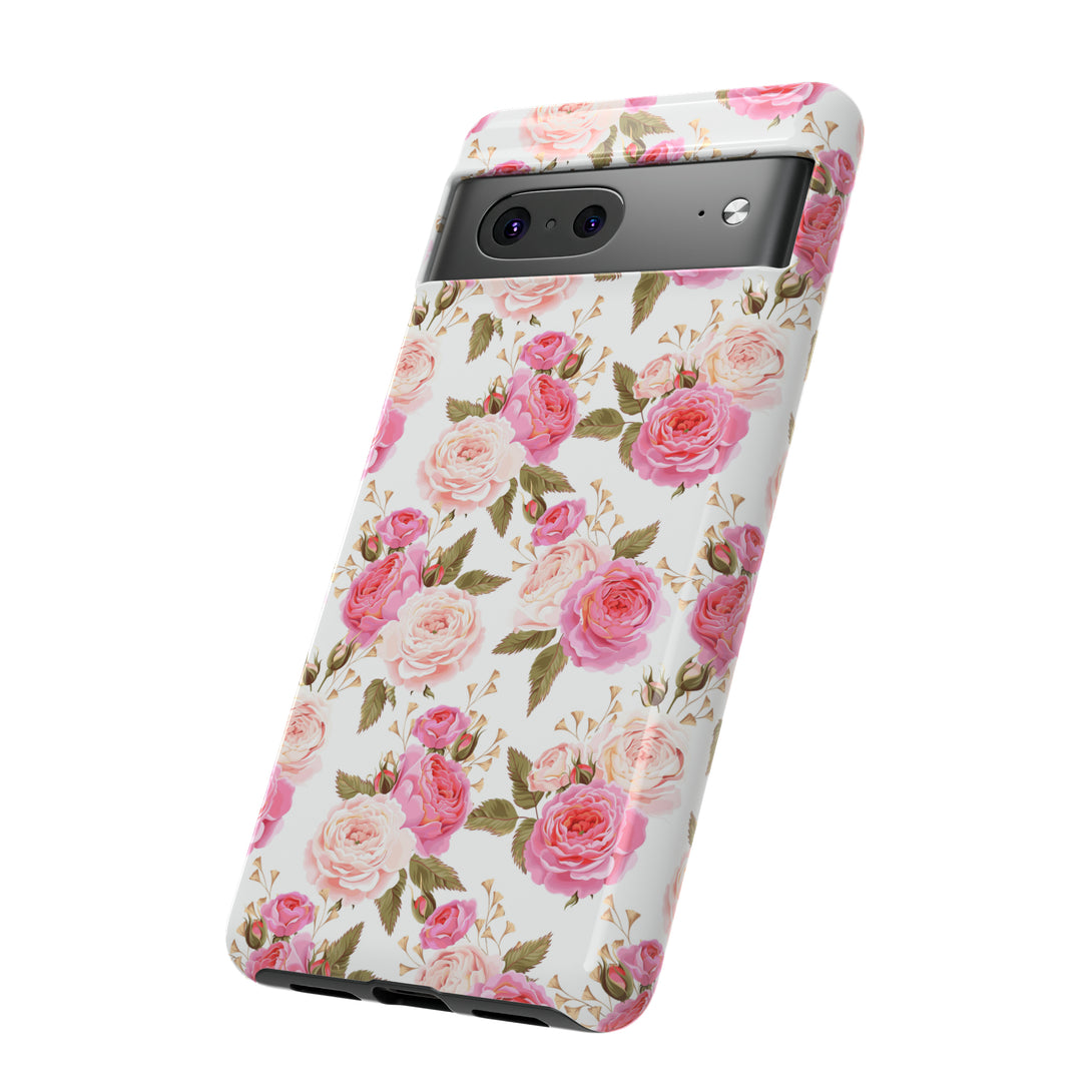 Cabbage Rose Floral Cottagecore Phone Case Phone Case Restrained Grace   