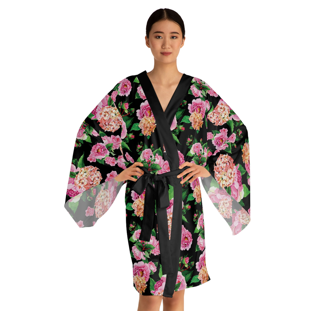 Sweet Wendie Floral Goth Cottagecore Kimono Robe Restrained Grace S Black 