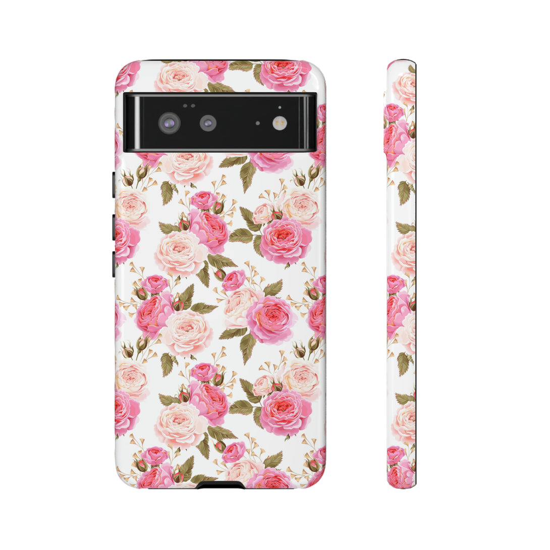 Cabbage Rose Floral Cottagecore Phone Case Phone Case Restrained Grace   