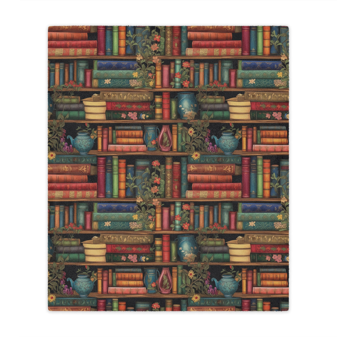 Beautiful Bookcase Microfiber Blanket Blanket Restrained Grace   