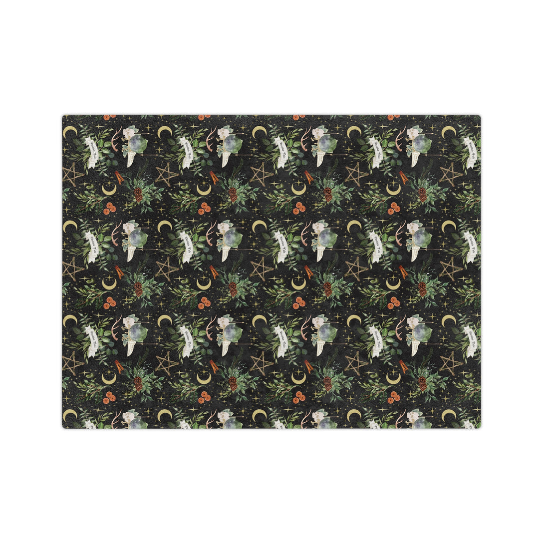 Blessed Yule Velveteen Minky Blanket Blanket Restrained Grace   