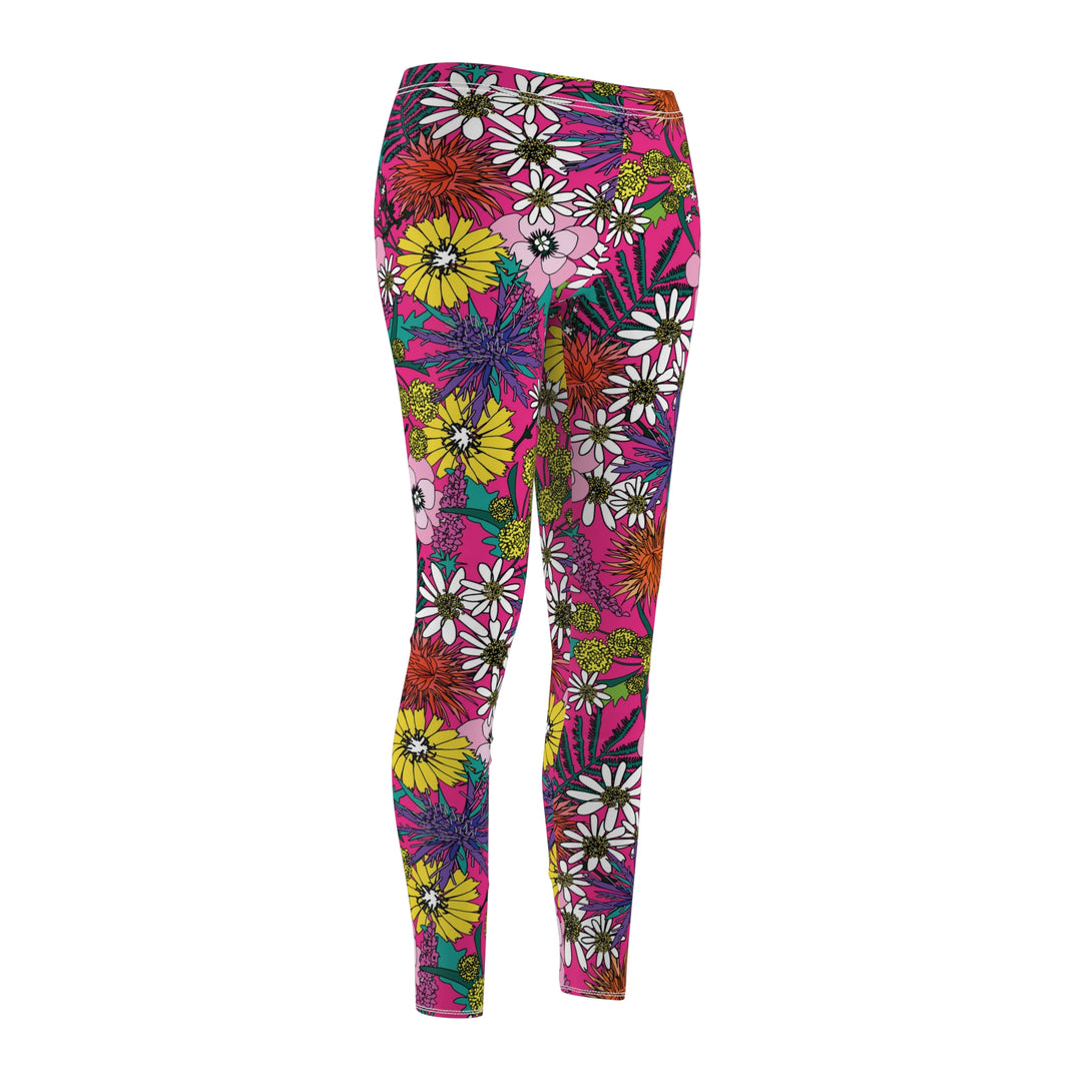 Vivid Vintage Floral Soft Touch Leggings Leggings Restrained Grace   