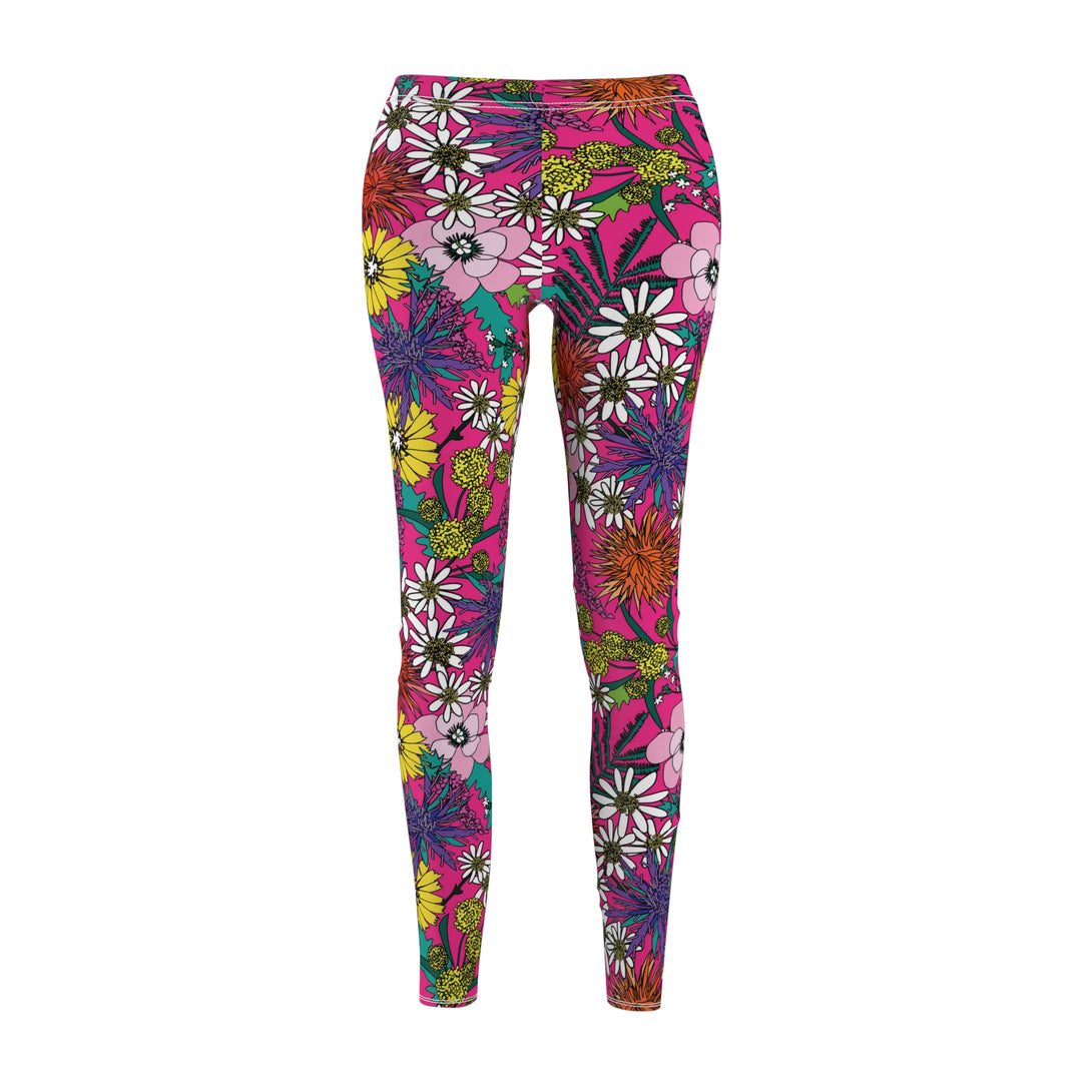 Vivid Vintage Floral Soft Touch Leggings Leggings Restrained Grace   