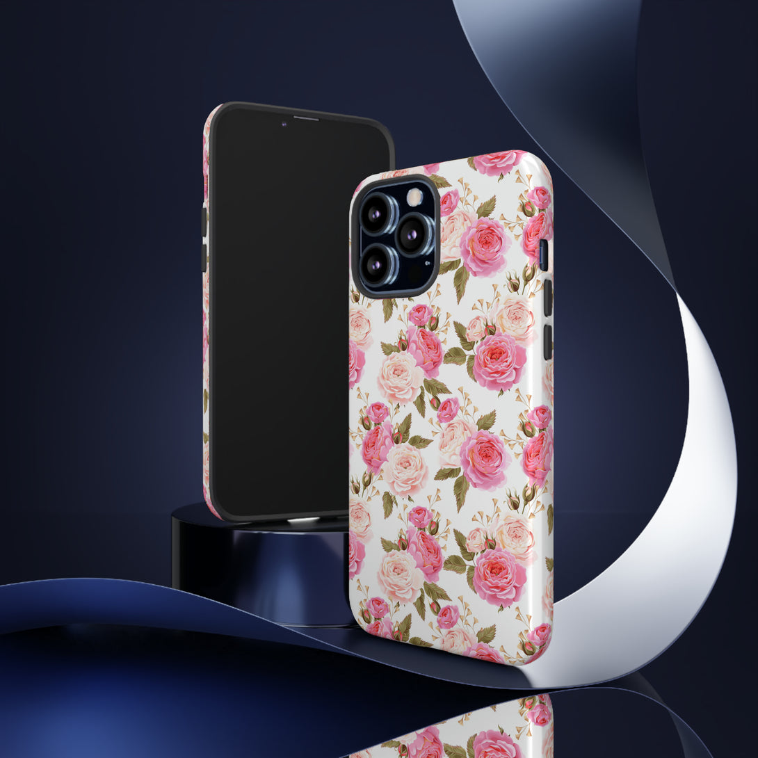 Cabbage Rose Floral Cottagecore Phone Case Phone Case Restrained Grace   