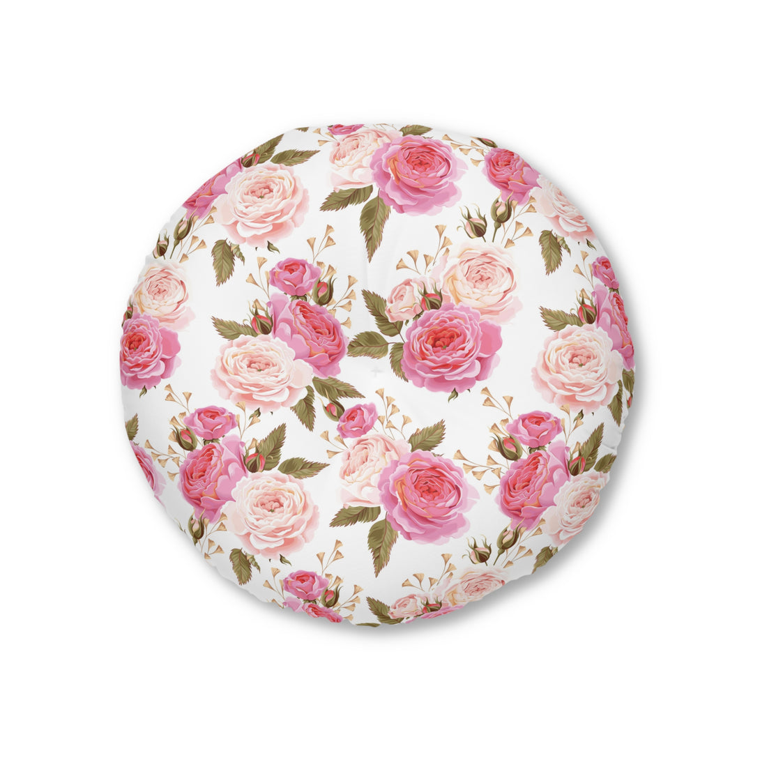 Cabbage Rose Floral Tufted BDSM Kneeling Cushion Cushion Restrained Grace   