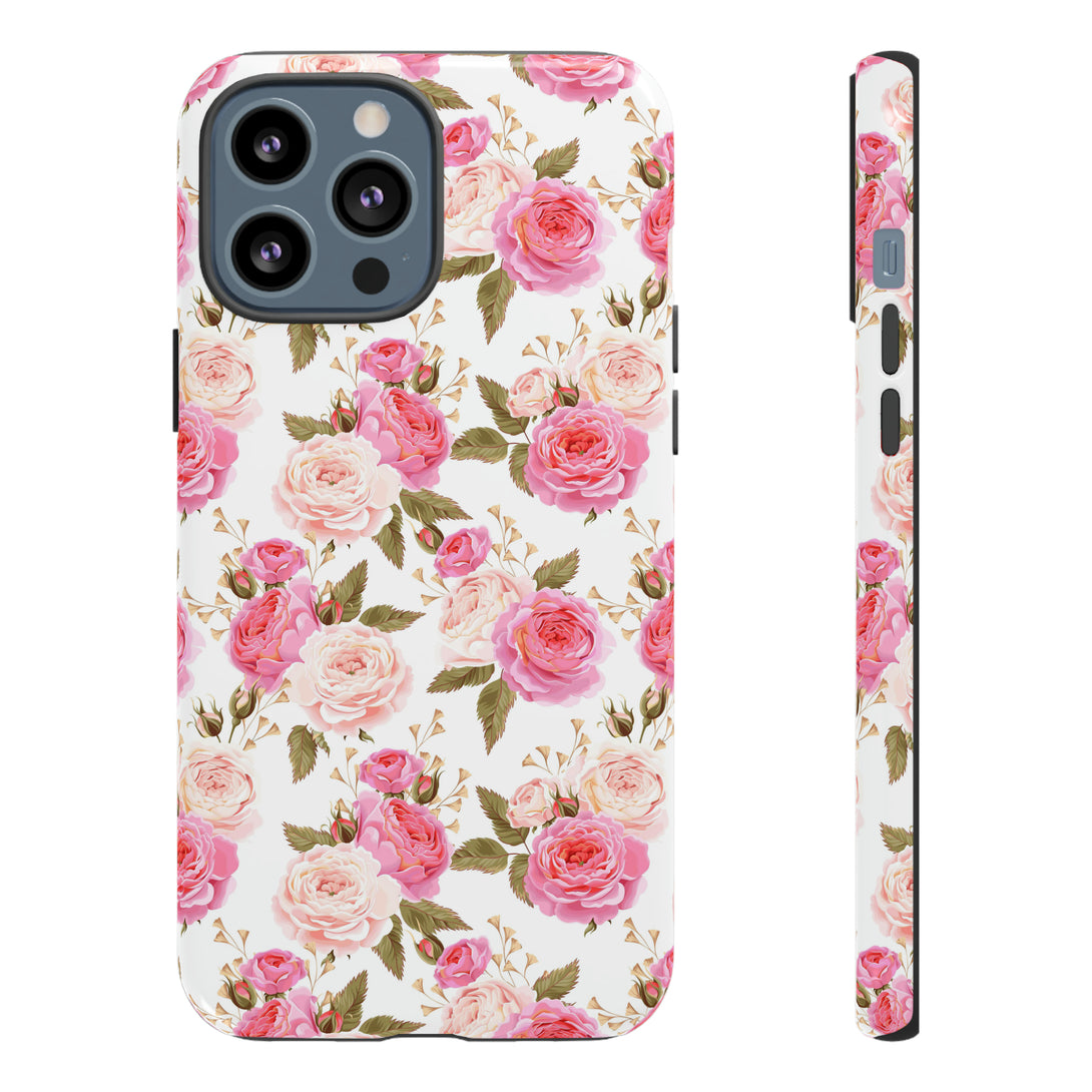 Cabbage Rose Floral Cottagecore Phone Case Phone Case Restrained Grace   