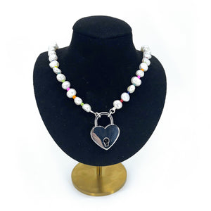 Freshwater Pearl Rainbow Confetti Choker Day Collar Restrained Grace