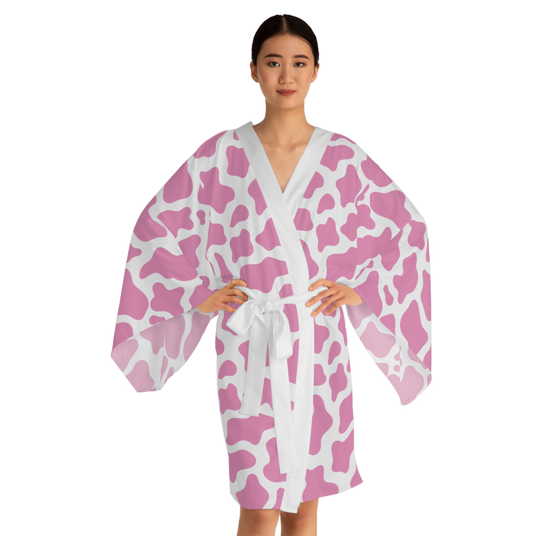 Pink Cow Kimono Robe Restrained Grace   