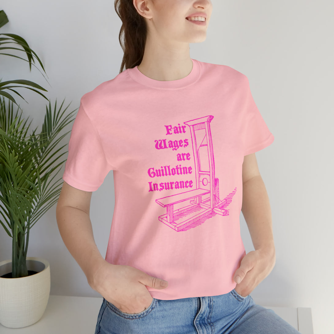 Guillotine Insurance Unisex T-Shirt T-Shirt Restrained Grace   