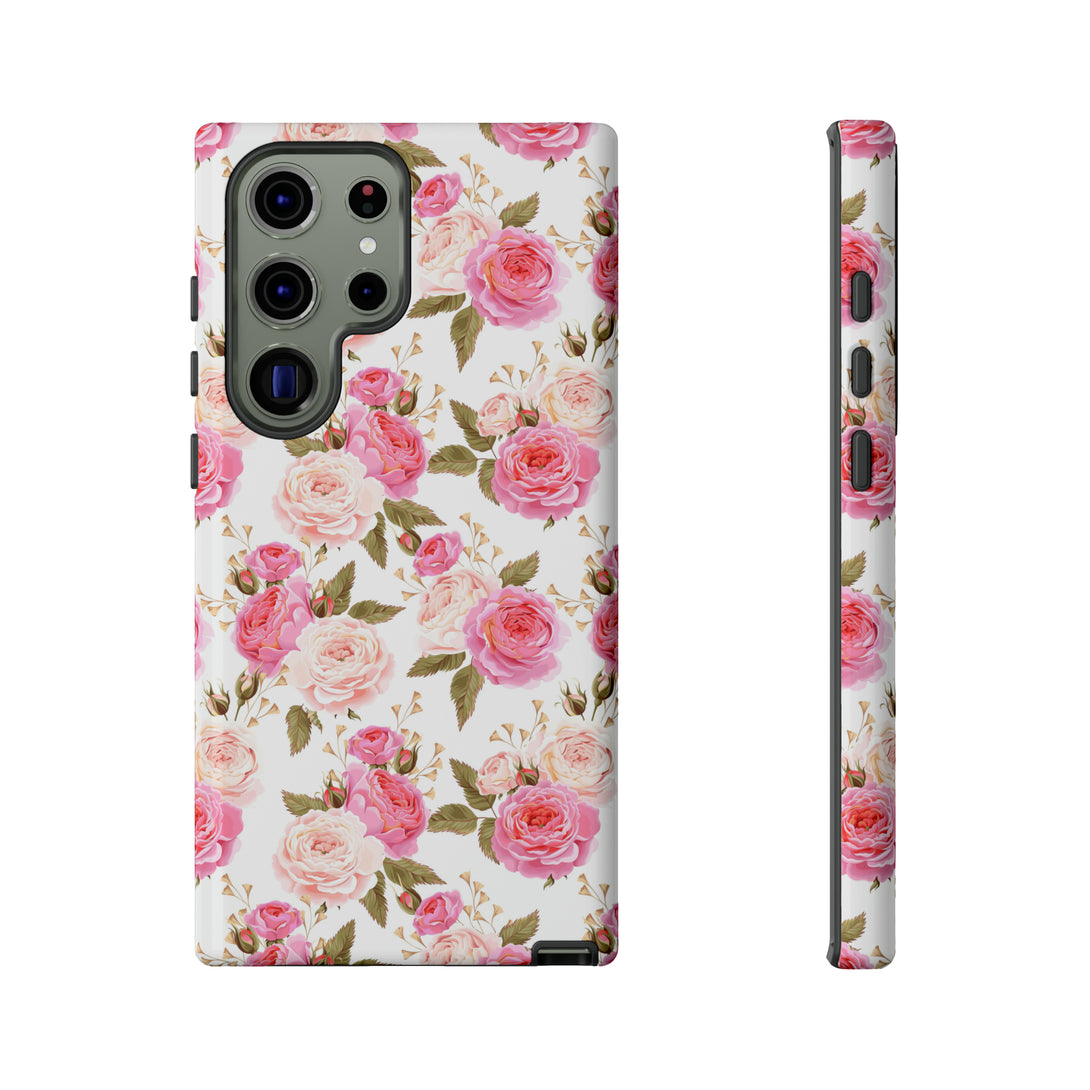 Cabbage Rose Floral Cottagecore Phone Case Phone Case Restrained Grace   