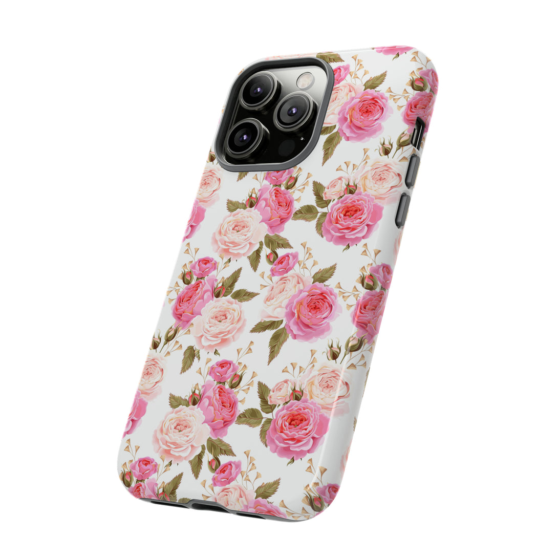 Cabbage Rose Floral Cottagecore Phone Case Phone Case Restrained Grace   