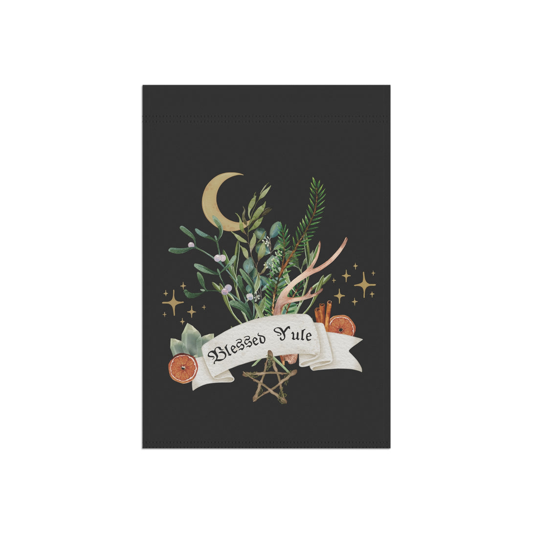 Blessed Yule Garden & House Banner Holiday Decor Restrained Grace   