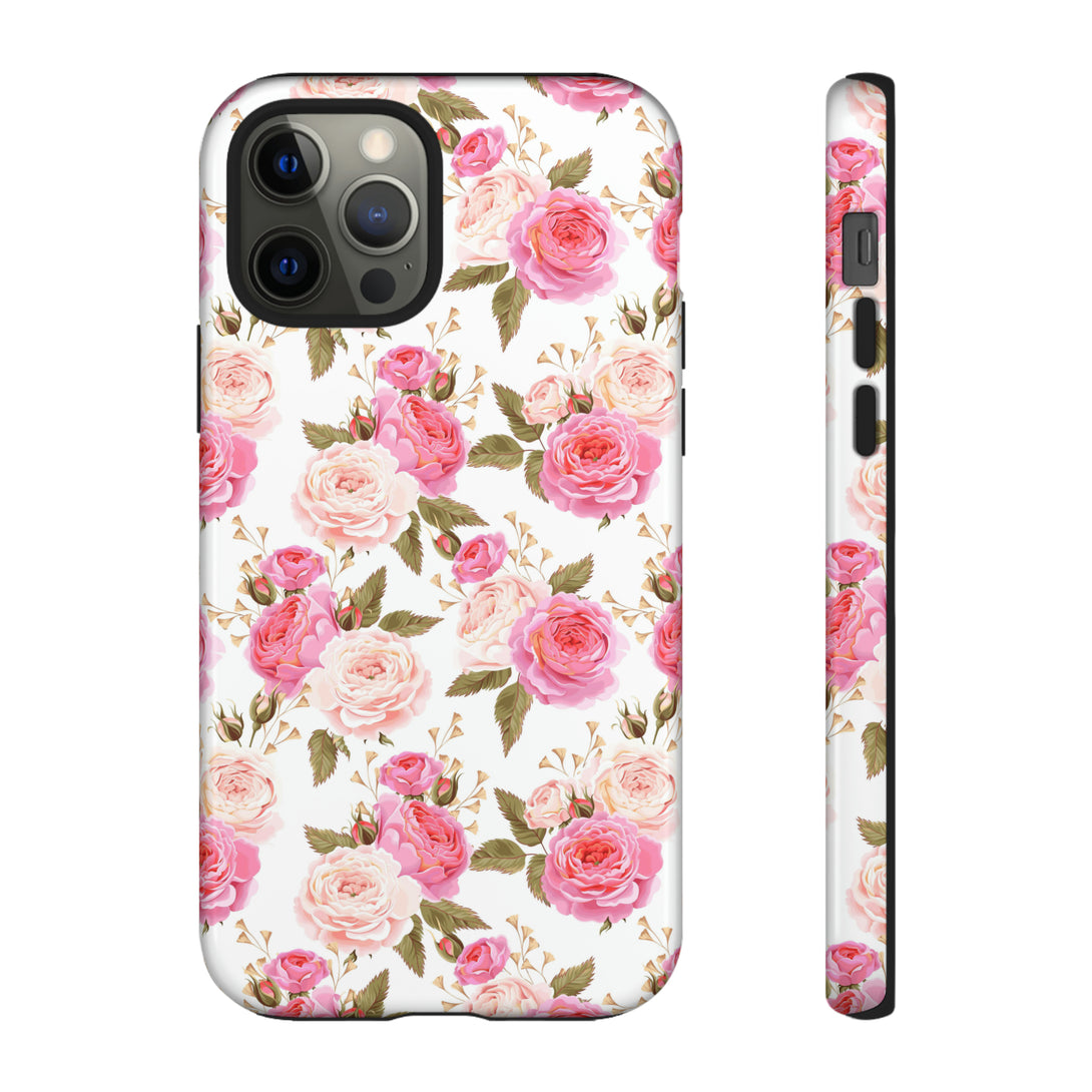 Cabbage Rose Floral Cottagecore Phone Case Phone Case Restrained Grace   