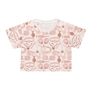 Blush Pink Kink Crop Tee Crop Top Restrained Grace   