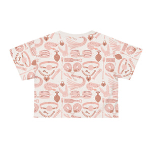 Blush Pink Kink Crop Tee Crop Top Restrained Grace   