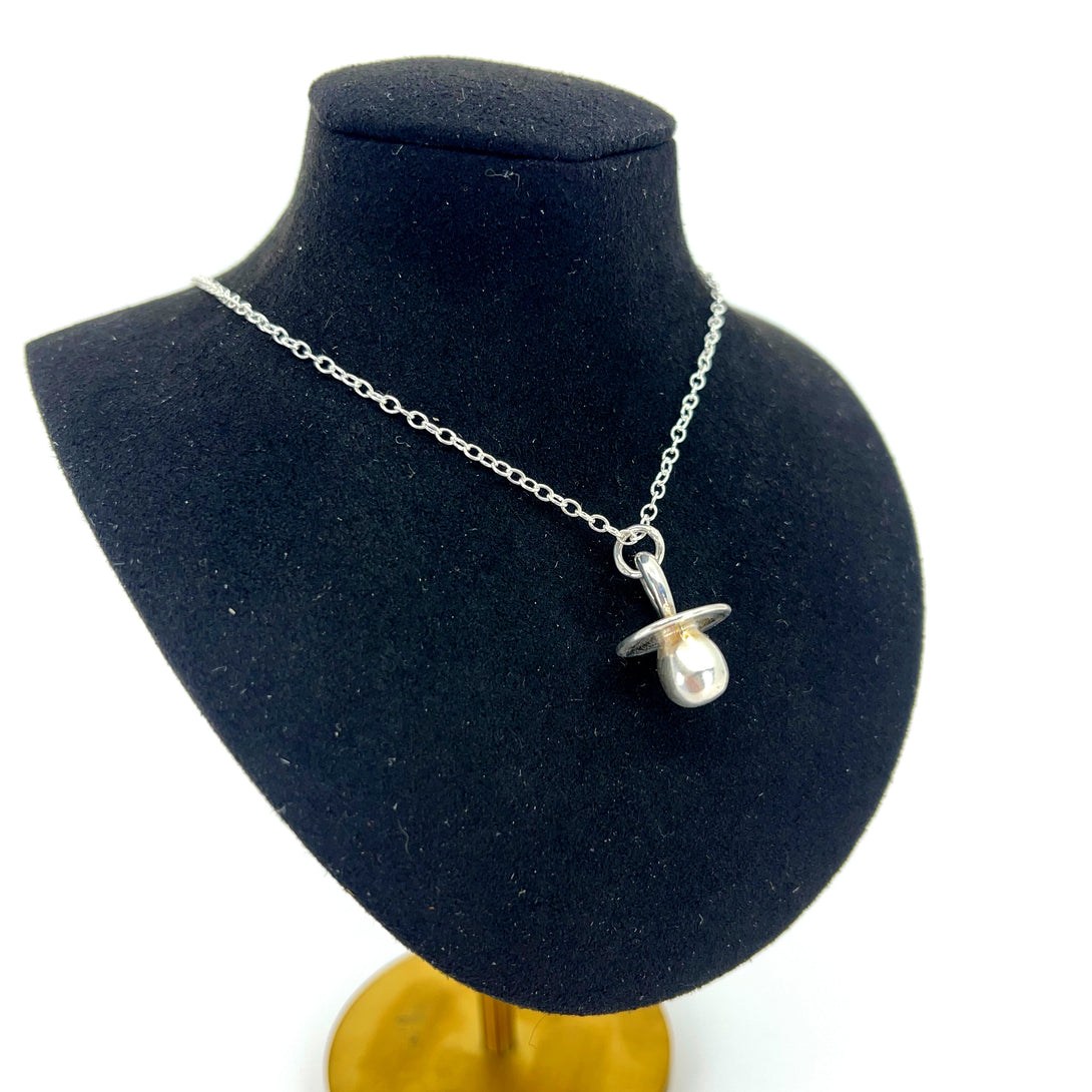 Sterling SIlver Pacifier Day Collar - Ultra Discreet BDSM Day Collar Day Collar Restrained Grace   