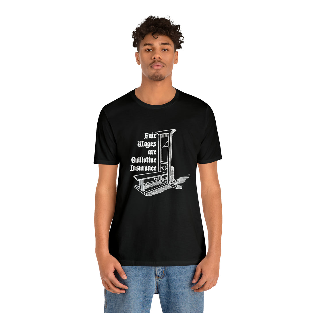 Guillotine Insurance Unisex T-Shirt T-Shirt Restrained Grace   