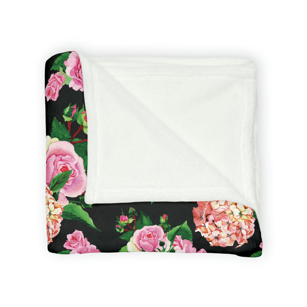 Sweet Wendie Floral Plush Blanket Blanket Restrained Grace 30'' × 40''  