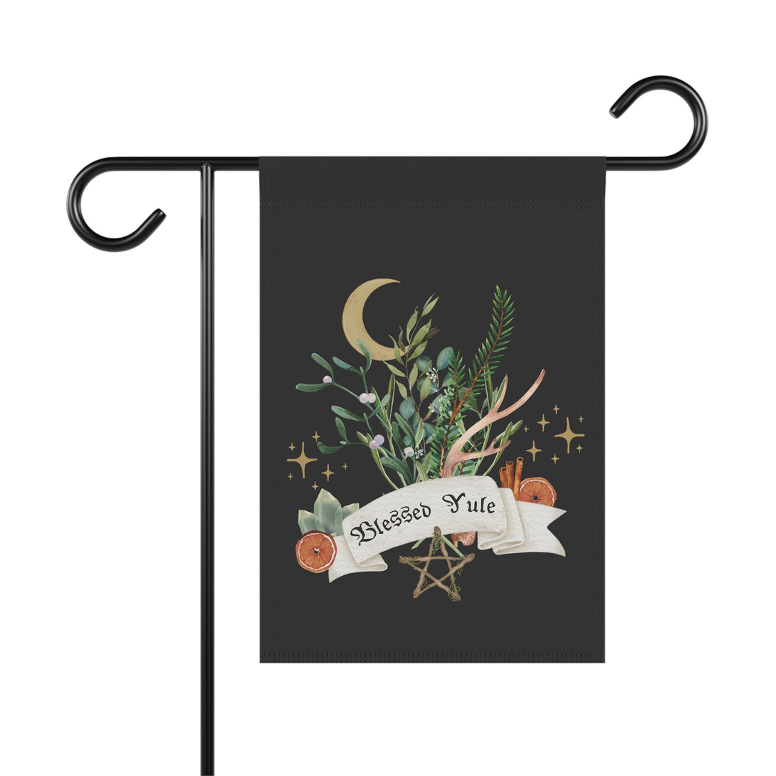Blessed Yule Garden & House Banner Holiday Decor Restrained Grace   