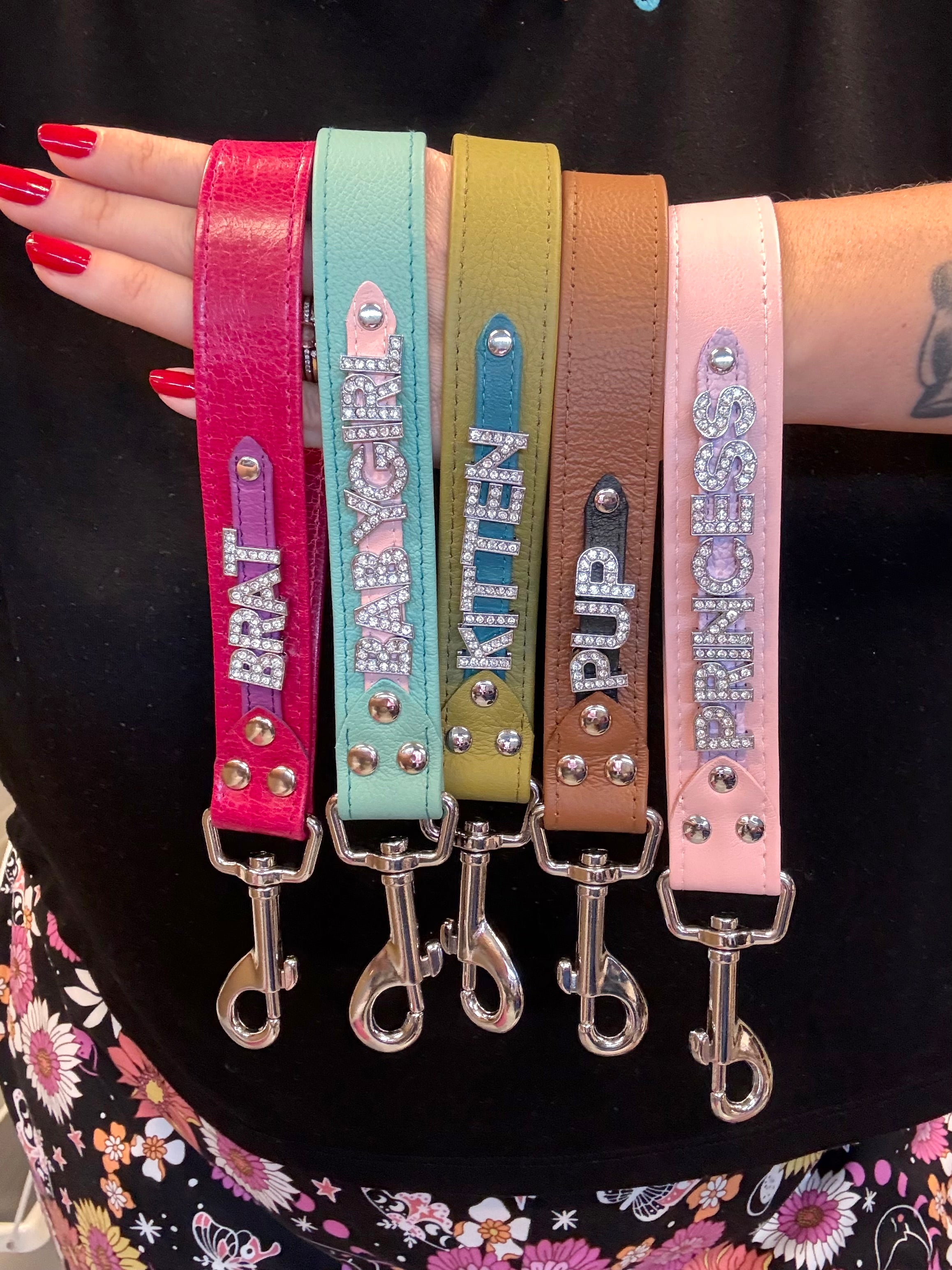 Rhinestone Classic Leash Handle Leash Restrained Grace