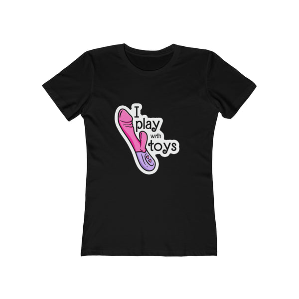 I Play With Toys Bimbo Doll Femme Fit T-Shirt T-Shirt Restrained Grace Solid Black S 