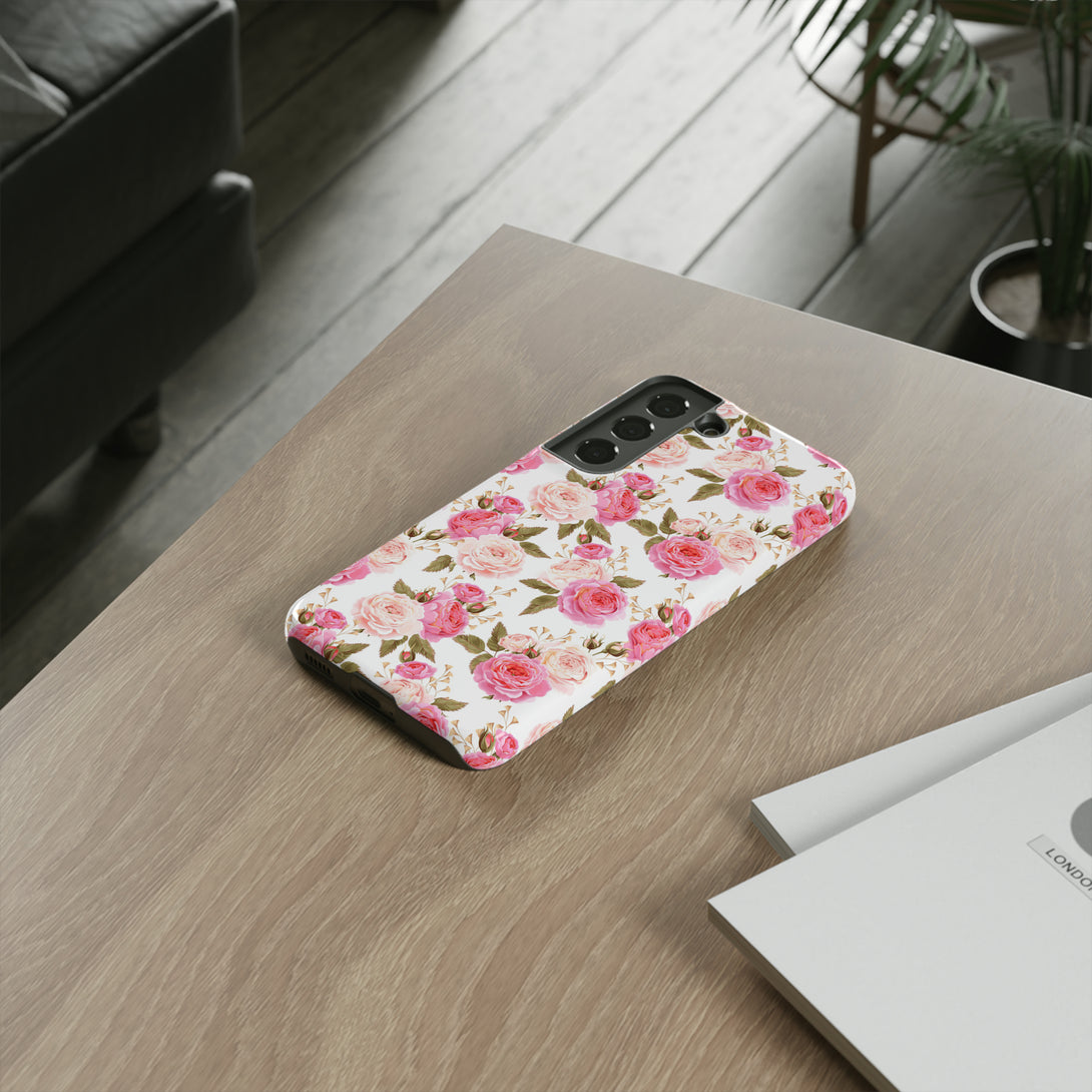 Cabbage Rose Floral Cottagecore Phone Case Phone Case Restrained Grace   