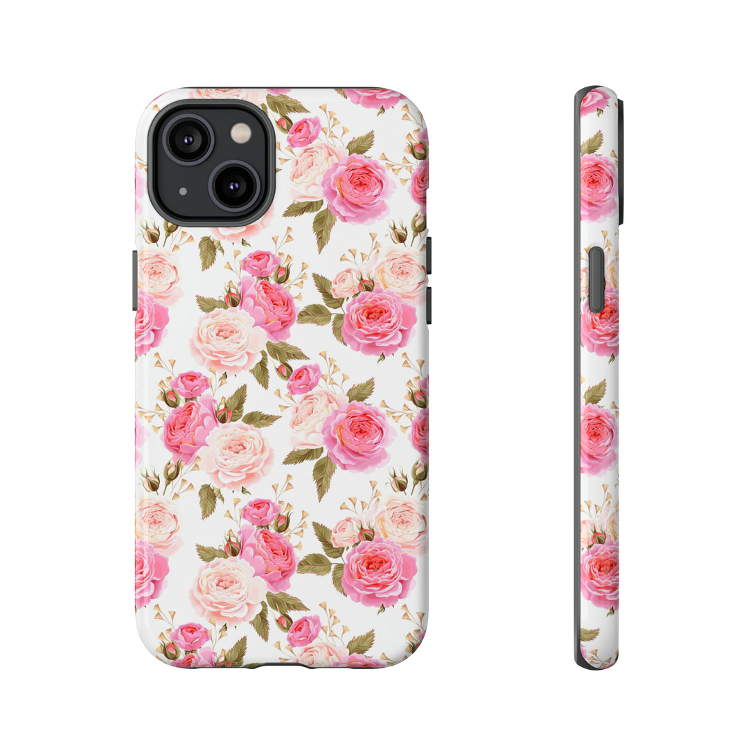 Cabbage Rose Floral Cottagecore Phone Case Phone Case Restrained Grace   