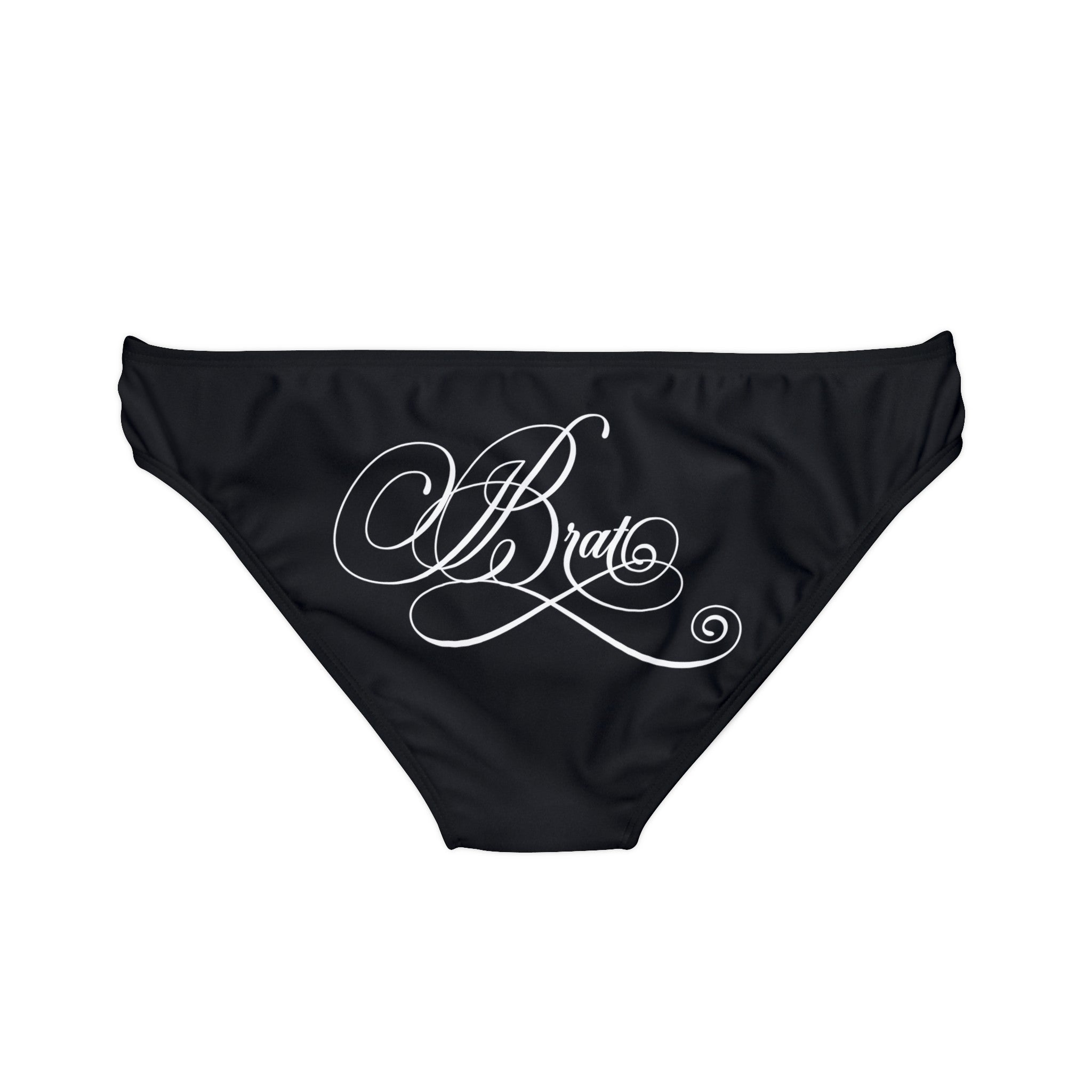 Brat Calligraphy Tie Side Bikini Bottom Swimwear Restrained Grace   