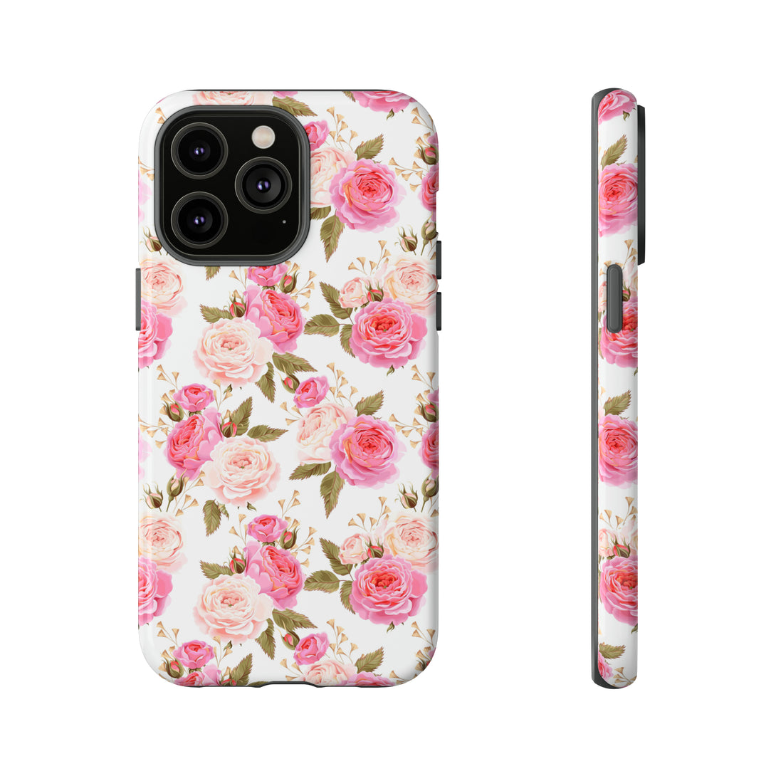 Cabbage Rose Floral Cottagecore Phone Case Phone Case Restrained Grace   