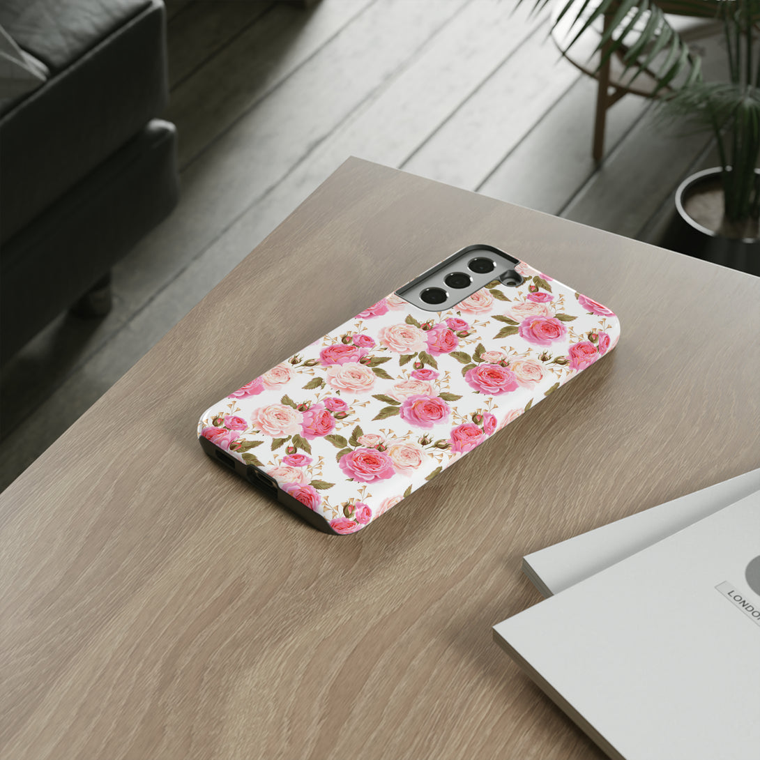 Cabbage Rose Floral Cottagecore Phone Case Phone Case Restrained Grace   