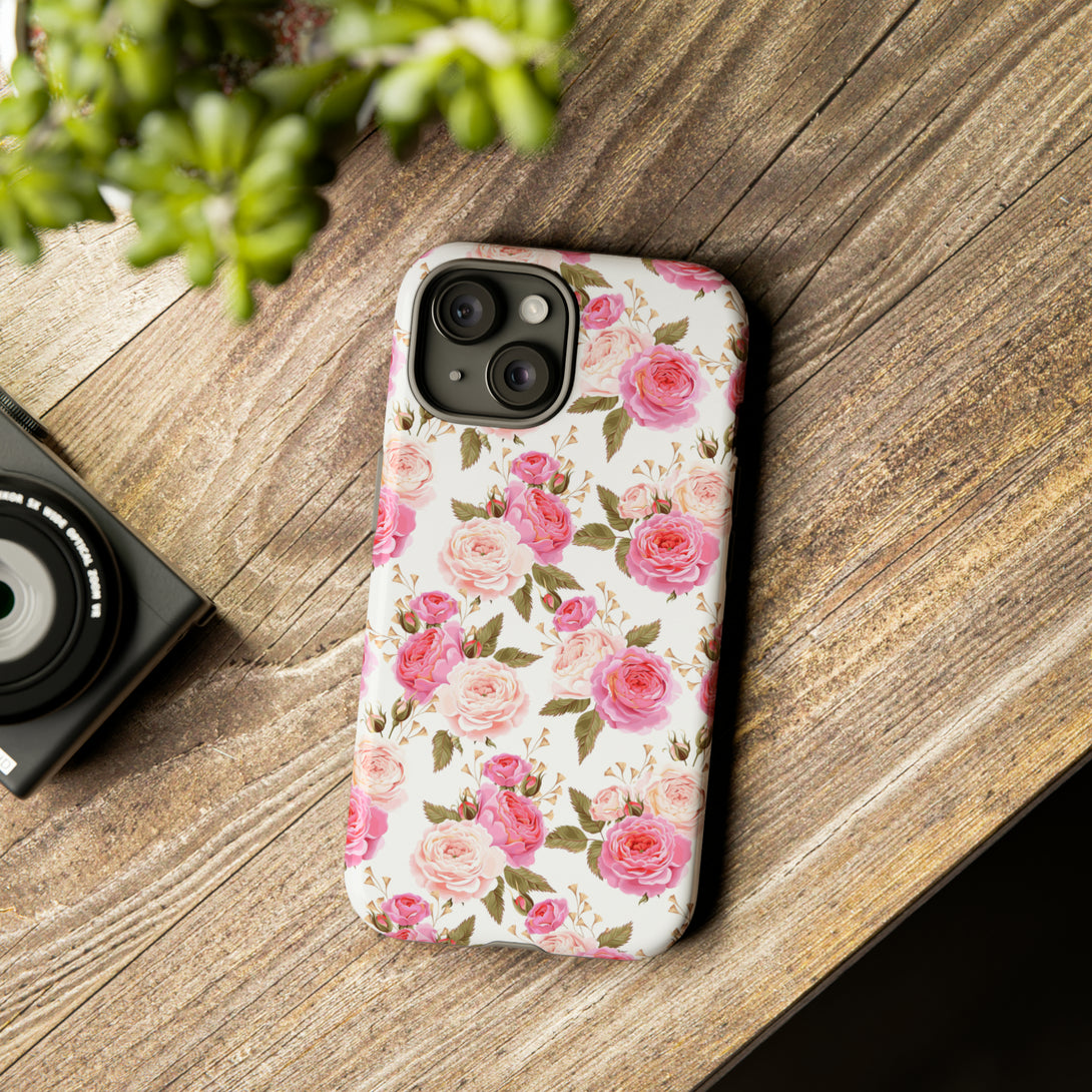 Cabbage Rose Floral Cottagecore Phone Case Phone Case Restrained Grace   