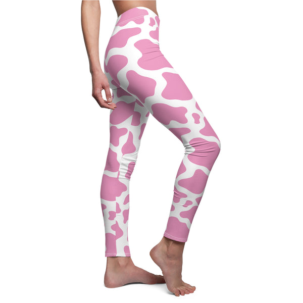 Pink Cow Soft Touch Leggings Leggings Restrained Grace XS White stitching 