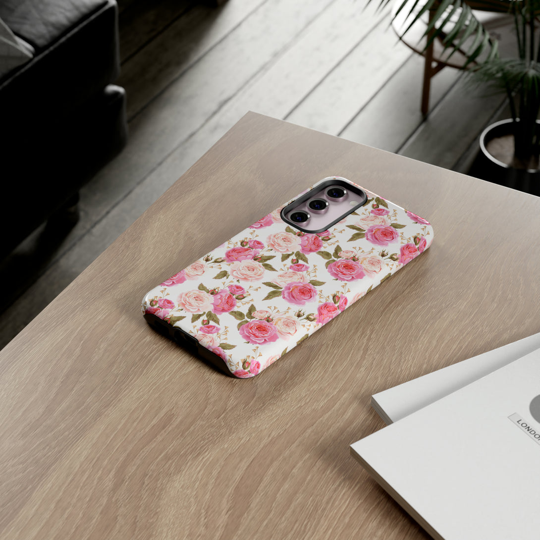 Cabbage Rose Floral Cottagecore Phone Case Phone Case Restrained Grace   