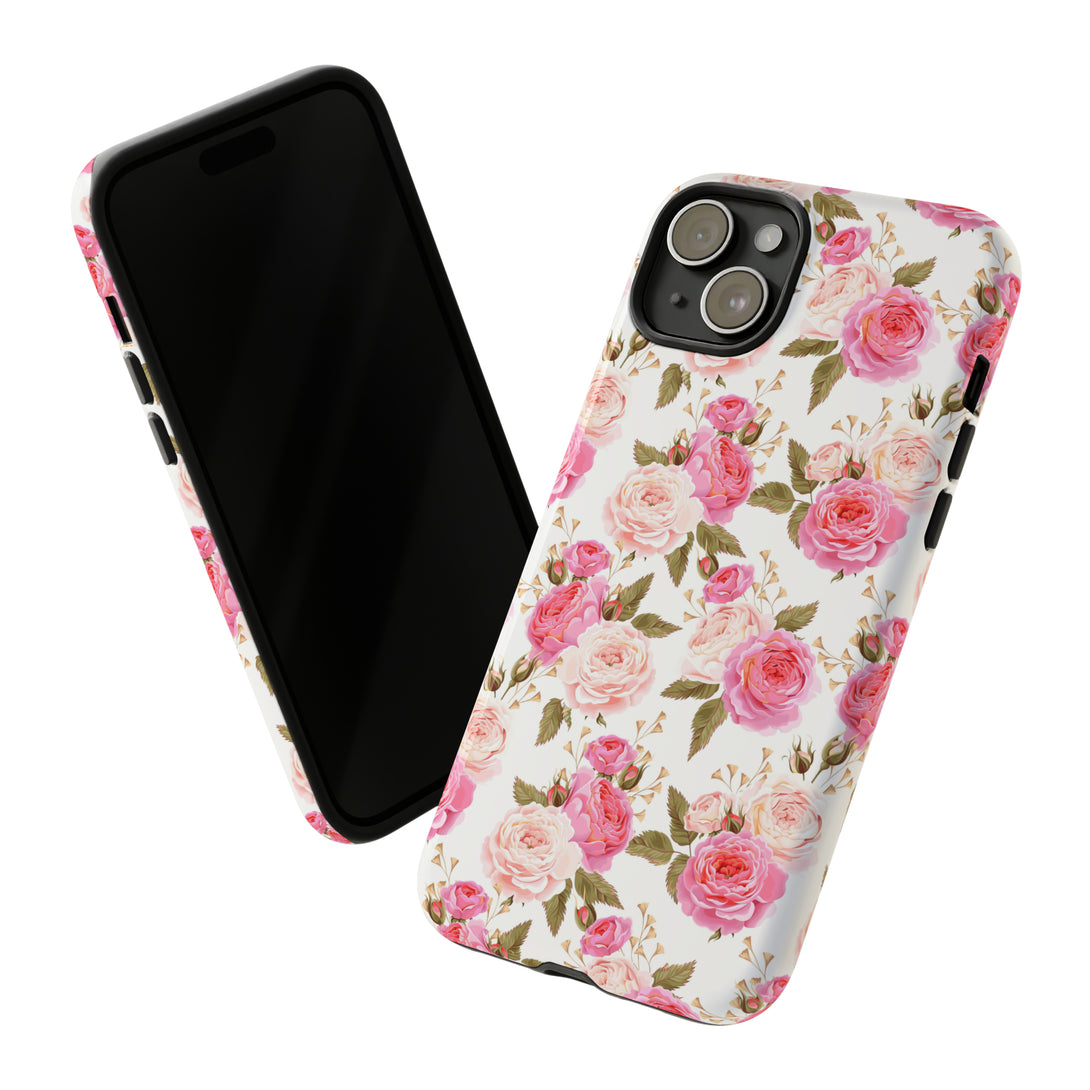 Cabbage Rose Floral Cottagecore Phone Case Phone Case Restrained Grace iPhone 15 Plus Glossy 