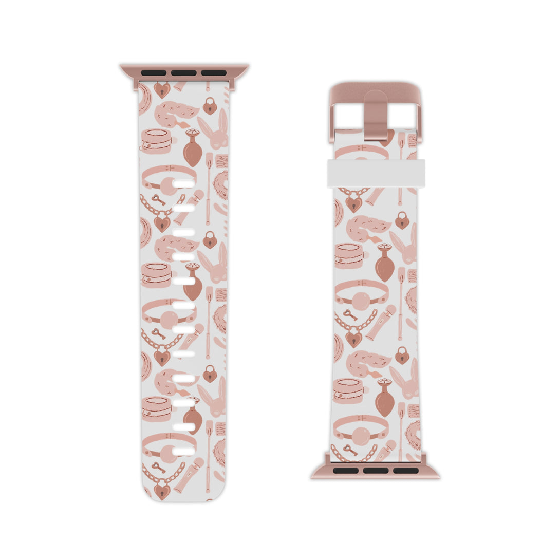 Blush Pink Kink Apple Watch Band Tech Accessories Restrained Grace 7.5'' × 0.75'' / 42 - 44 mm Rose Gold 