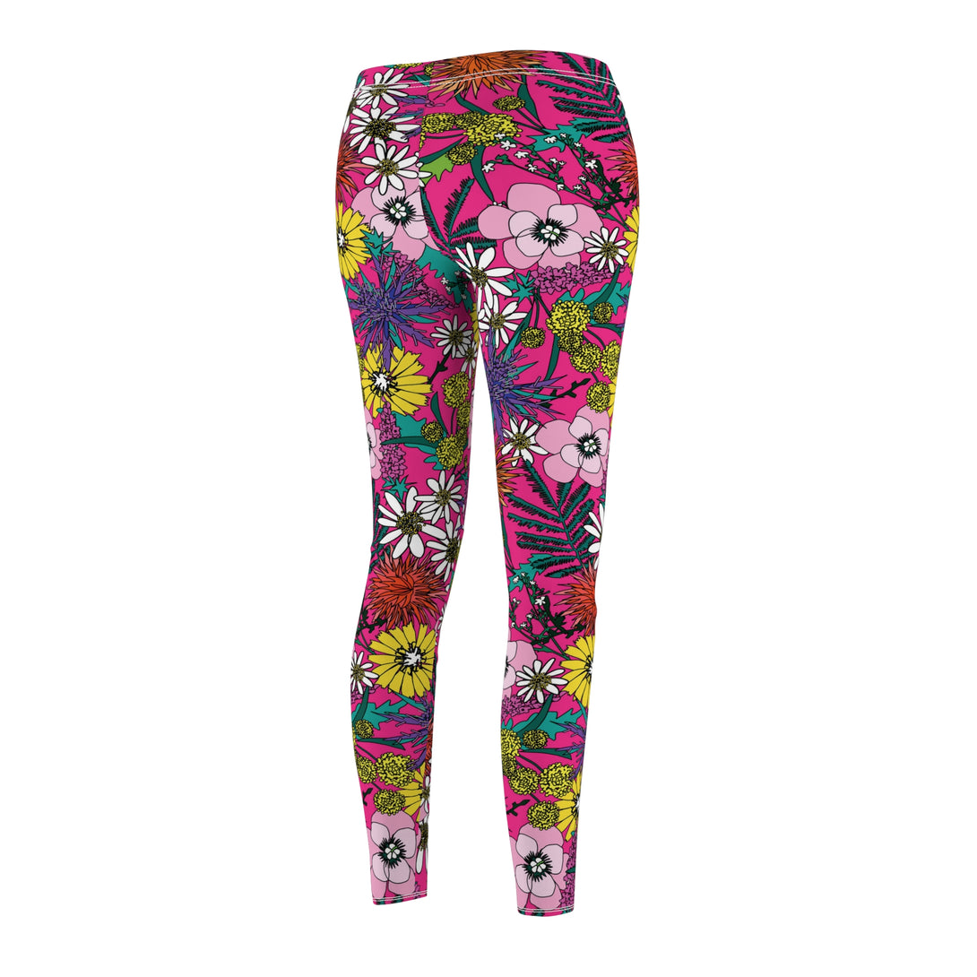 Vivid Vintage Floral Soft Touch Leggings Leggings Restrained Grace   