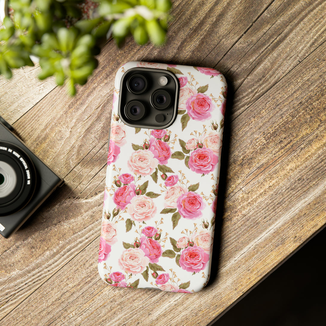 Cabbage Rose Floral Cottagecore Phone Case Phone Case Restrained Grace   