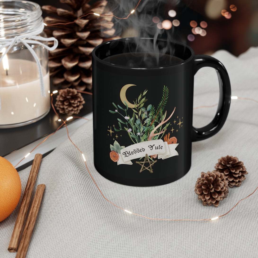 Blessed Yule Mug - 11oz Mug Restrained Grace   