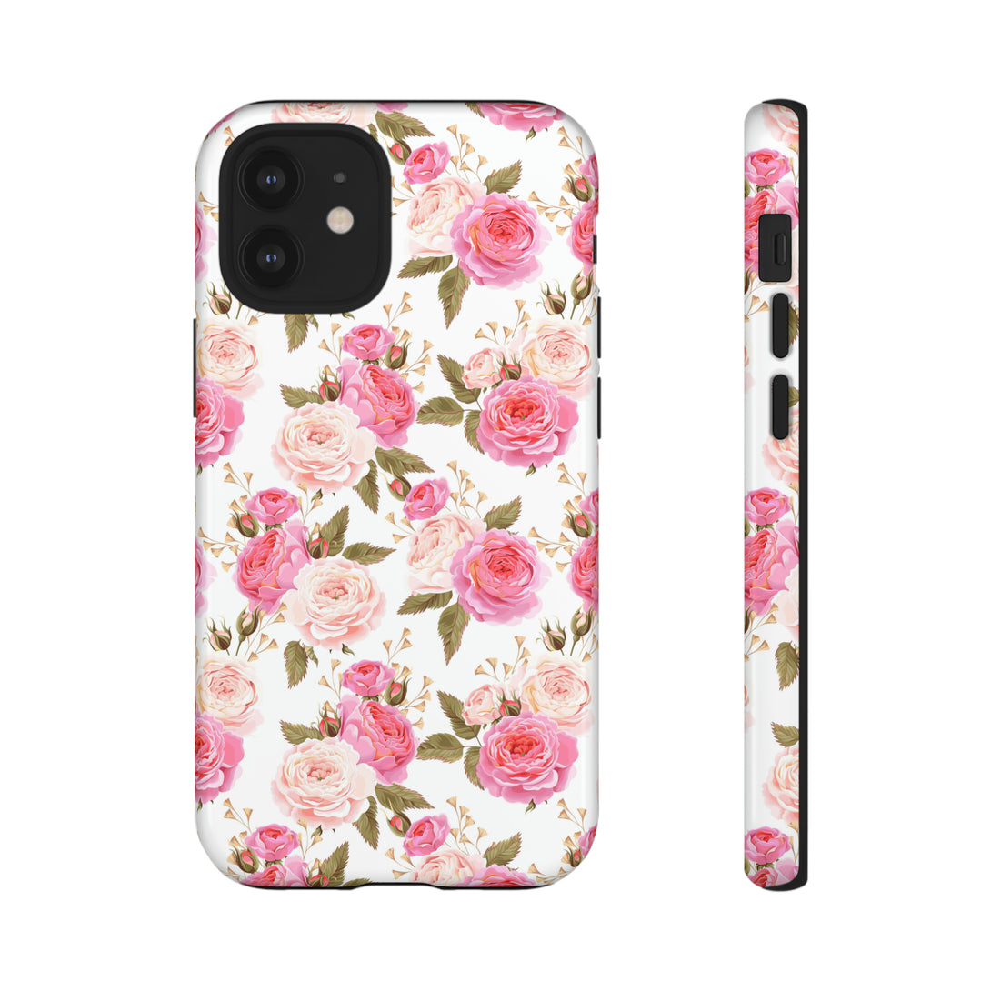 Cabbage Rose Floral Cottagecore Phone Case Phone Case Restrained Grace   