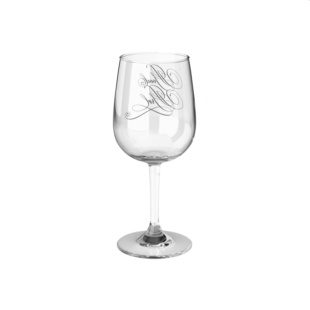 Good Girl Calligraphy Wine Glass, 12oz Mug Restrained Grace   